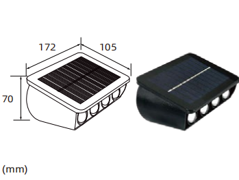 Golau Wal Awyr Agored Lamp Solar Newydd